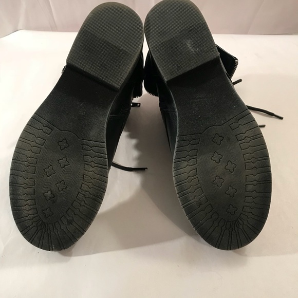 Mudd Womens sz9M Lace-up Knit Ankle Cuff Boots-Blk - Picture 7 of 8